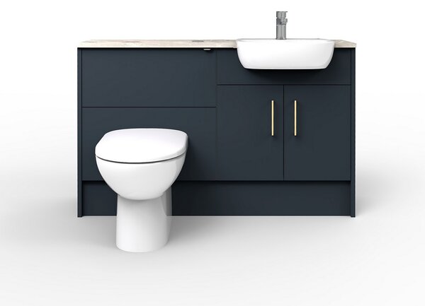 Bathstore Portfolio Fitted Bathroom Furniture (W)1240mm x (D)320mm - Matt Navy