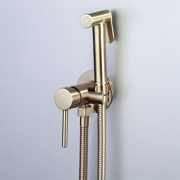 Bidet faucet Lungo Loop Gold Brush