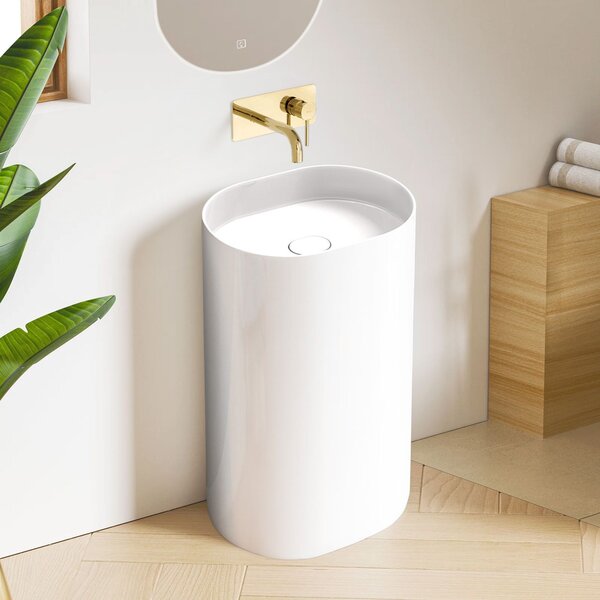 Freestanding ceramic basin DOLCE