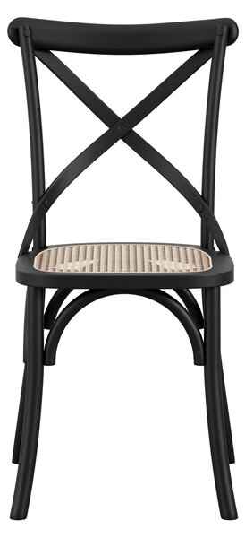 Fitzroy Cane Set of 2 Dining Chairs Black