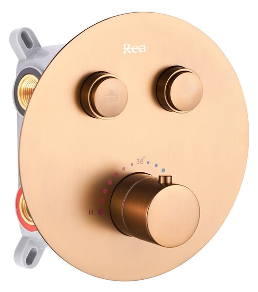 Built-in shower set Rea LUNGO COPPER BRUSH BOX