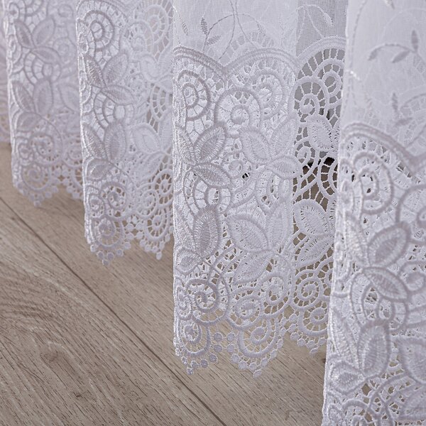 Pencil pleat voile/net curtain