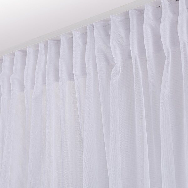 Pencil pleat voile/net curtain