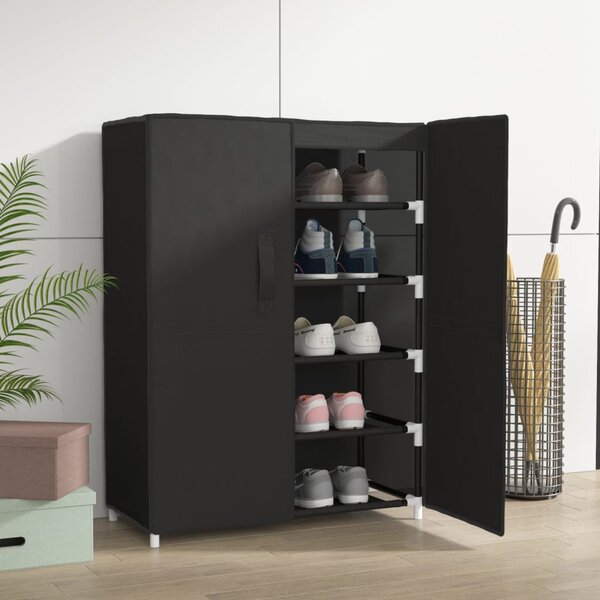 Shoe Cabinet Black 60x28x90 cm Fabric