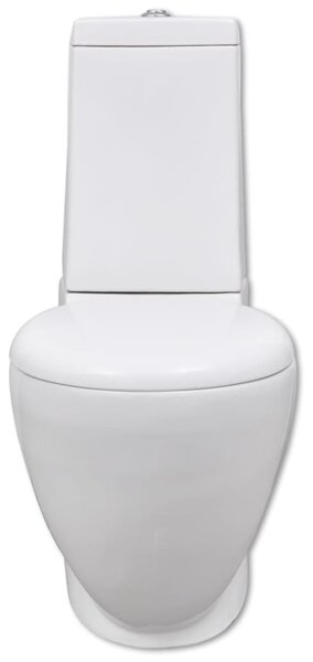 White Ceramic Toilet & Bidet Set