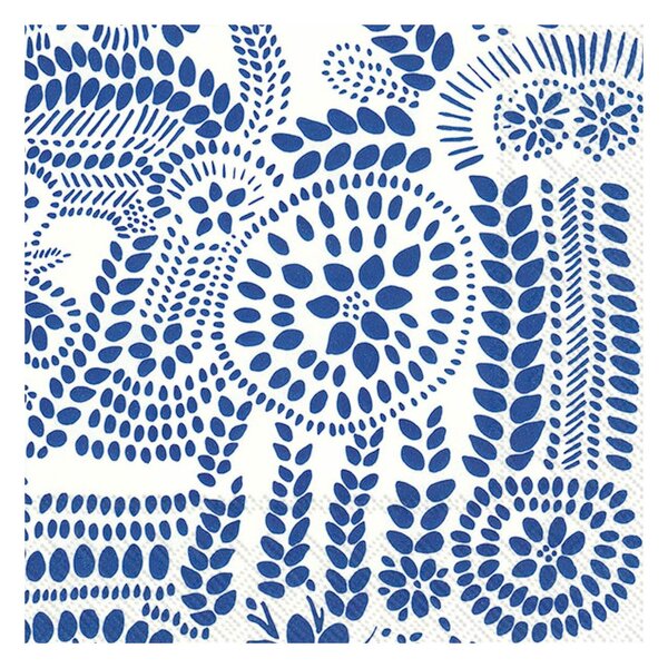 Marimekko Daphne napkin 33x33 cm 20-pack White-blue