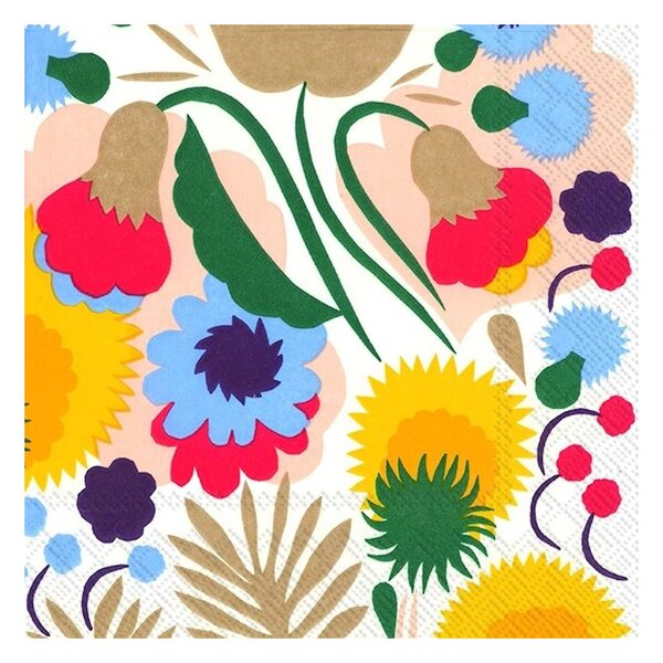 Marimekko Pikkukellukka napkin 33x33 cm 20-pack Multi