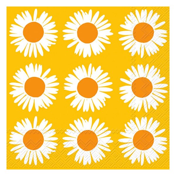 Marimekko Sunflower napkin 33x33 cm 20-pack Orange-yellow