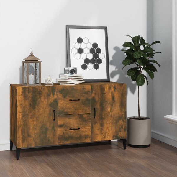 Sideboard Smoked Oak 100x36x60 cm Engineered Wood