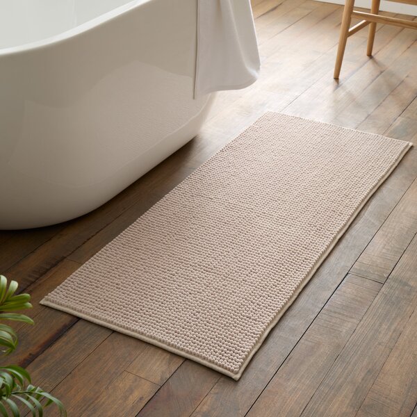 Catherine Lansfield Bobble 50cm x 120cm Runner Bath Mat Natural