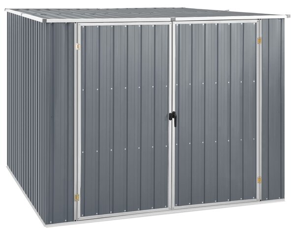 Garden Shed Grey 195x198x159 cm Galvanised Steel