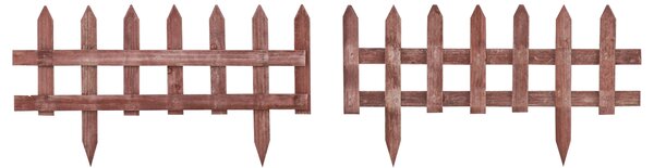 Outsunny Set of 12 Wooden 60cm Garden Fence Pieces Aosom UK