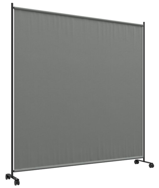 Outsunny Decorative Garden Partition Screen, 6FT Portable Privacy Screen w/ Lockable Wheels, Single Freestanding Metal Room Divider Panel Aosom UK