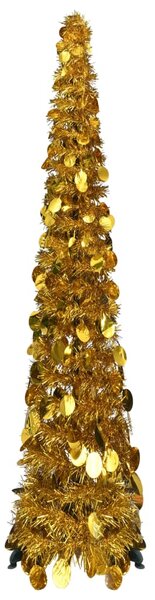 Pop-up Artificial Christmas Tree Gold 120 cm PET