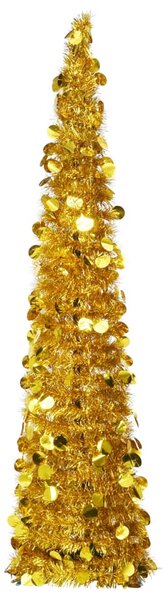 Pop-up Artificial Christmas Tree Gold 150 cm PET