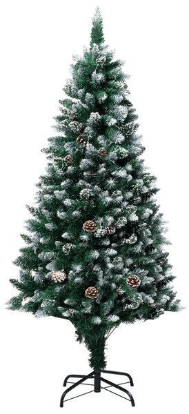 Artificial Christmas Tree with Pine Cones and White Snow 150 cm