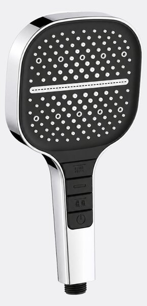 Showery® 7 Mode Water Saving Piano Shower Head, Black