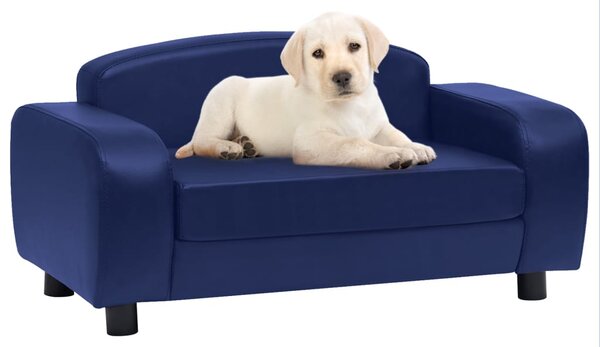 Dog Sofa Blue 80x50x40 cm Faux Leather
