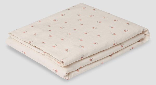 Pearl Posy Bud Linen Blend Flat Sheet | Double | Piglet in Bed