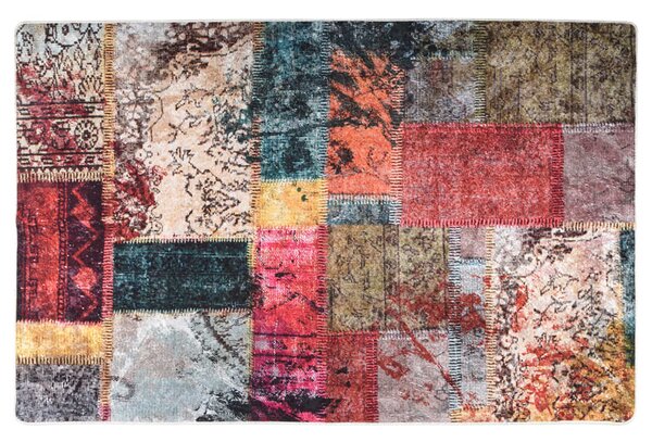 Corwin 150cm Polyester Washable Anti-Slip Rug In Patchwork Pattern