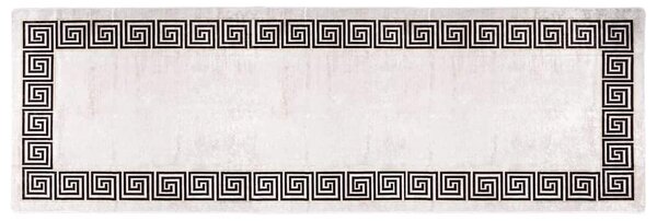 Corwin 300cm Polyester Washable Anti-Slip Rug In Light Beige And Black