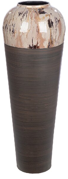 Cancun Small Iron Floor vase In Matt Brown