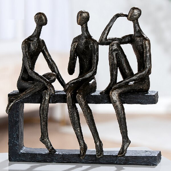 Carnation Synthetic Resin Conversation Sculpture In Antique