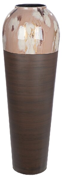 Cancun Large Iron Floor vase In Matt Brown