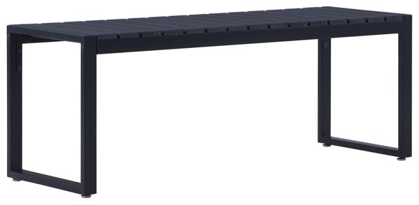 Garden Bench 120.5 cm PS Board Black