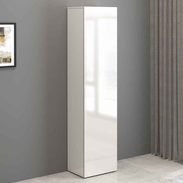Eindhoven High Gloss Storage Cabinet With 1 Door In White