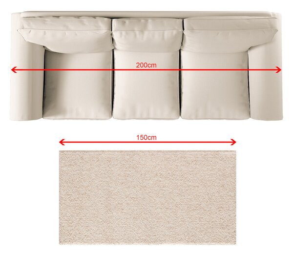 Rug Solaro cream/camel 80x150 cm