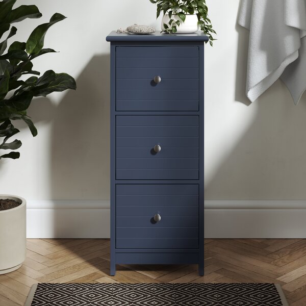 Nautical 3 Drawer Unit Navy