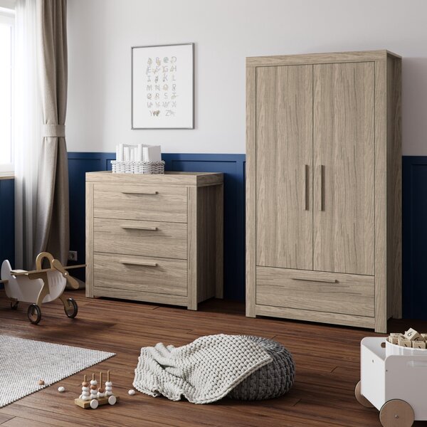 Little Acorns Ellesmere 3 Drawer Chest and Wardrobe Nursery Set