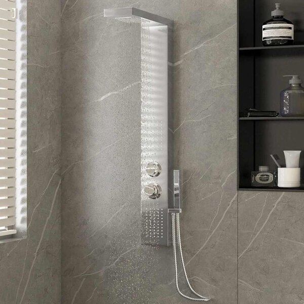 Appleton 4 Modes Shower Panel System With Shower Kit 1140mm Height - Silver