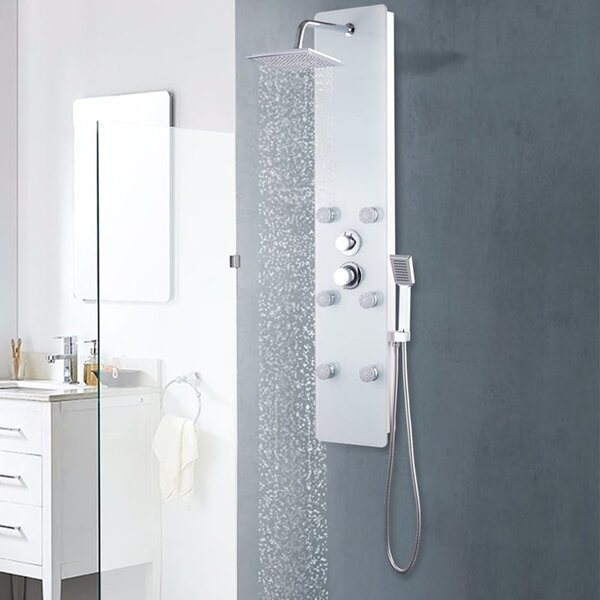 Armentia 3 Modes Shower Panel System With Shower Kit 1300mm Height - White