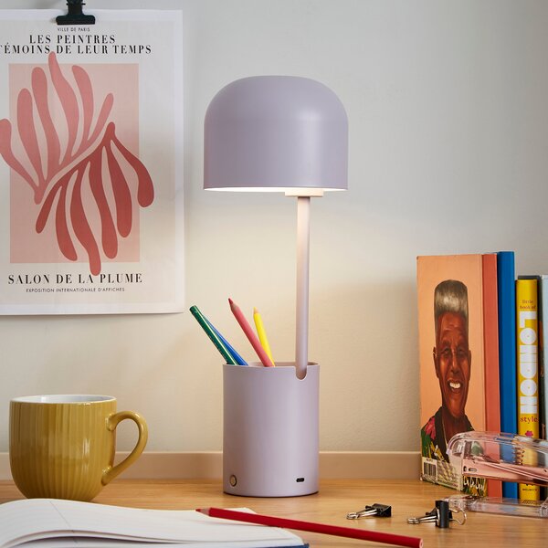 Keko Multifunctional Rechargeable Touch Dimmable Table Lamp Lilac (Purple)