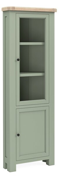 Salcombe Corner Display Cabinet Sage