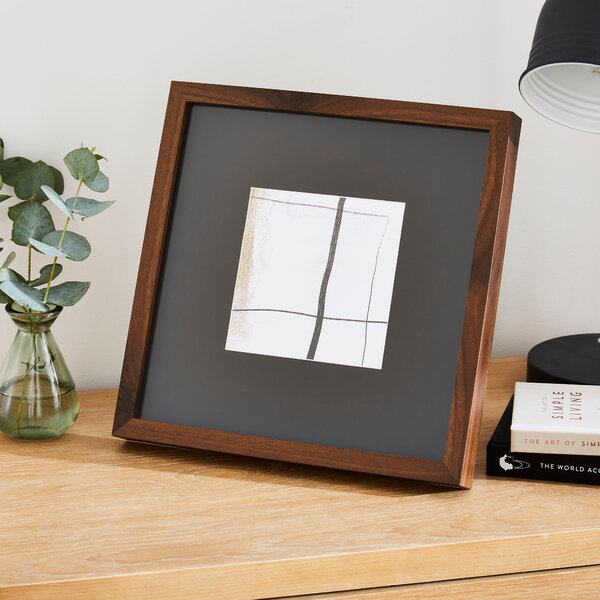 Oversized Dark Wood Photo Frame Brown