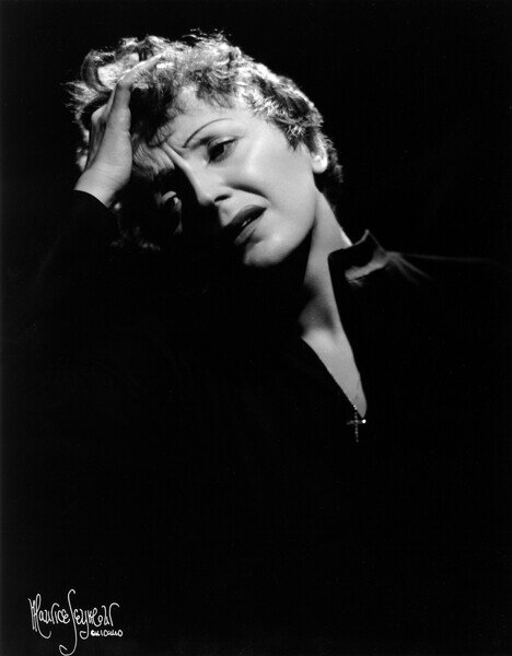 Photography Edith Piaf, photographed on 5 September 1955, Seymour, Maurice