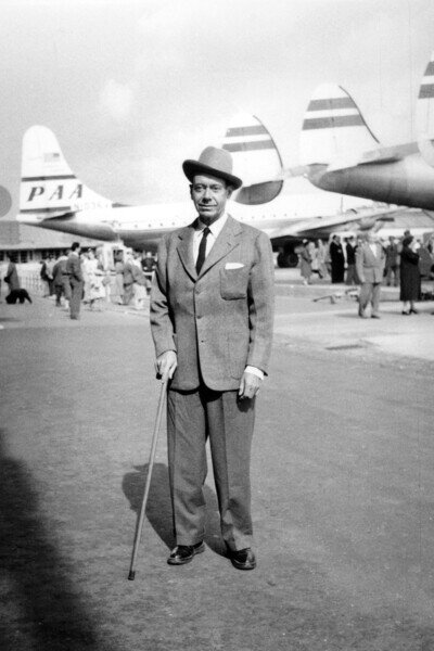 Photography Cole Porter Arriving in Paris, France Airport September 27, 1951