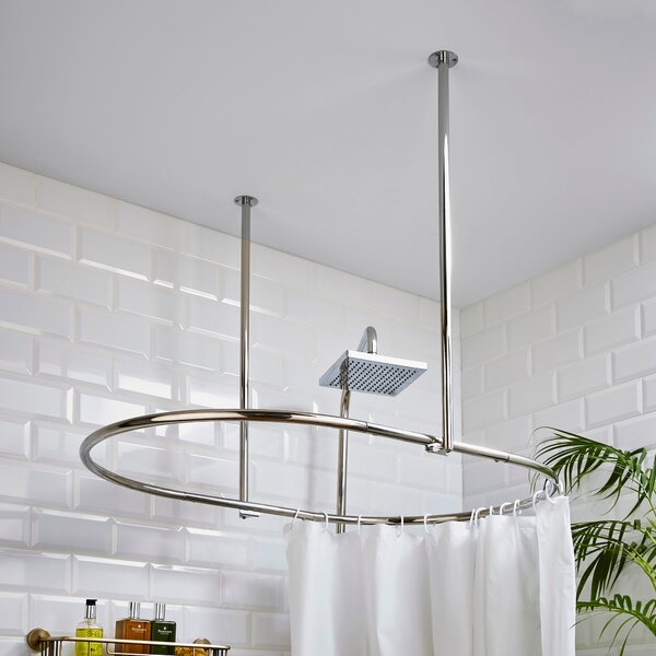 Oval Shower Curtain Rail Chrome