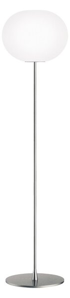 Flos Glo-ball F3 floor lamp White opal glass, matte silver stand