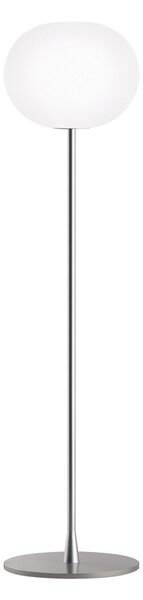 Flos Glo-ball F1 floor lamp White opal glass, matte silver stand