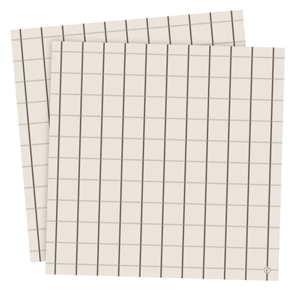 ERNST Ernst napkin large checkered 33x33 cm 20-pack Beige-mole