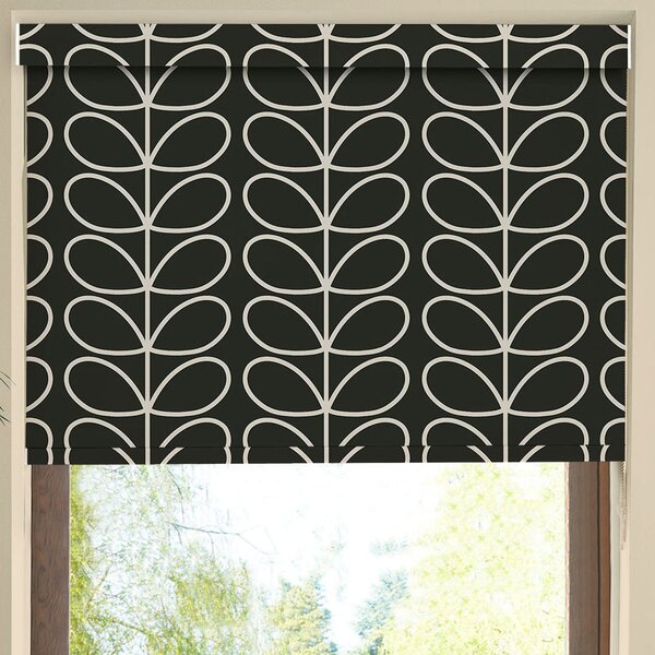 Orla Kiely Jumbo Linear Stem Translucent Made to Measure Roller Blind Liquorice