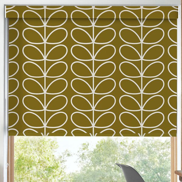 Orla Kiely Jumbo Linear Stem Translucent Made to Measure Roller Blind Seagrass