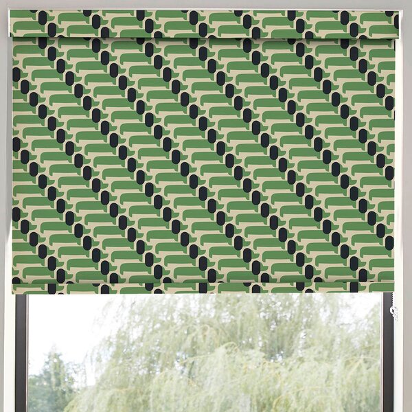 Orla Kiely Dog Show Translucent Made to Measure Roller Blind Green