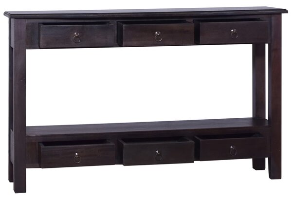 Console Table Light Black Coffee 120x30x75 cm Solid Mahogany Wood