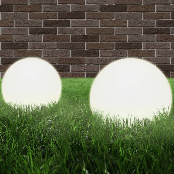 LED Bowl Lamps 4 pcs Spherical 20 cm PMMA