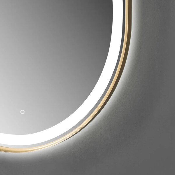 Oval mirror with lighting ECLISSE